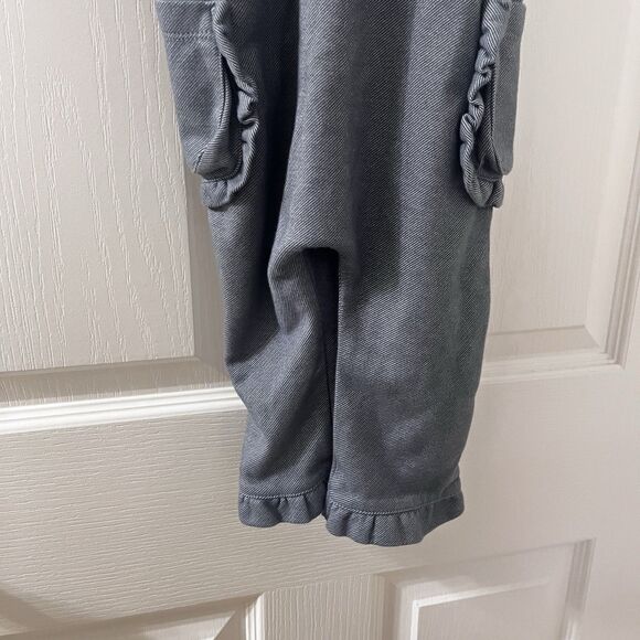 Milkbarn Denim Ruffle Overalls Girls Size 12-18 Months - Picture 4 of 13